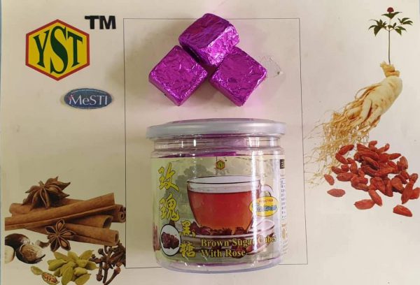 Brown Sugar Cubes With Rose (250gm+-)   9356128006365